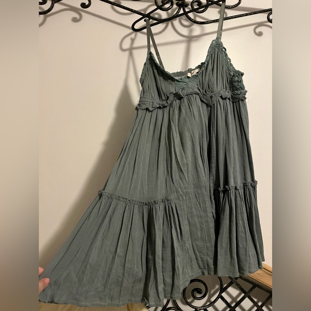 Triangle Top Spaghetti Strap Mini Summer Dress - image 2